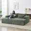 Méridienne surdimensionnée de 87 po, sans assemblage requis, causeuse en peluche avec deux repose-pieds amovibles, canapé-lit moderne moelleux pour l'intérieur, canapé modulaire-1586505385