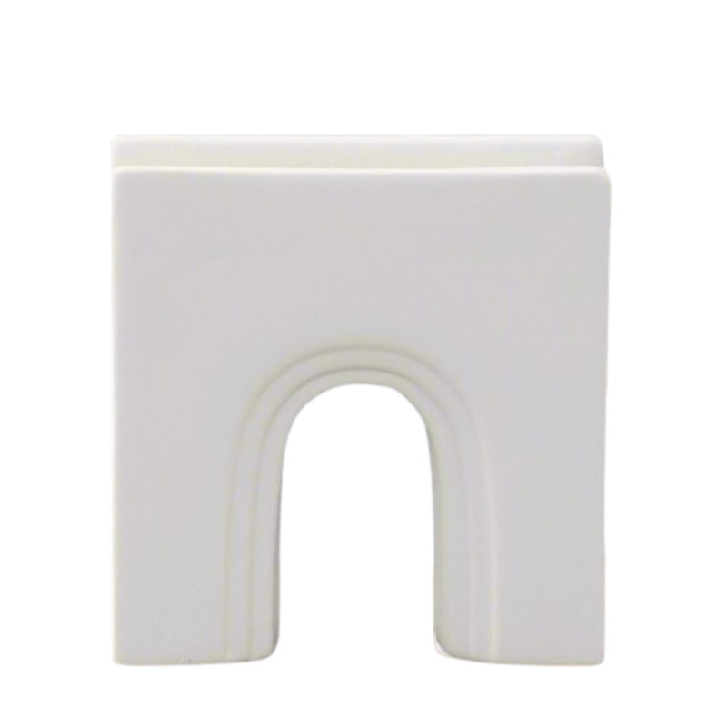 Ceramic Rectangle Vase Matte Finish White