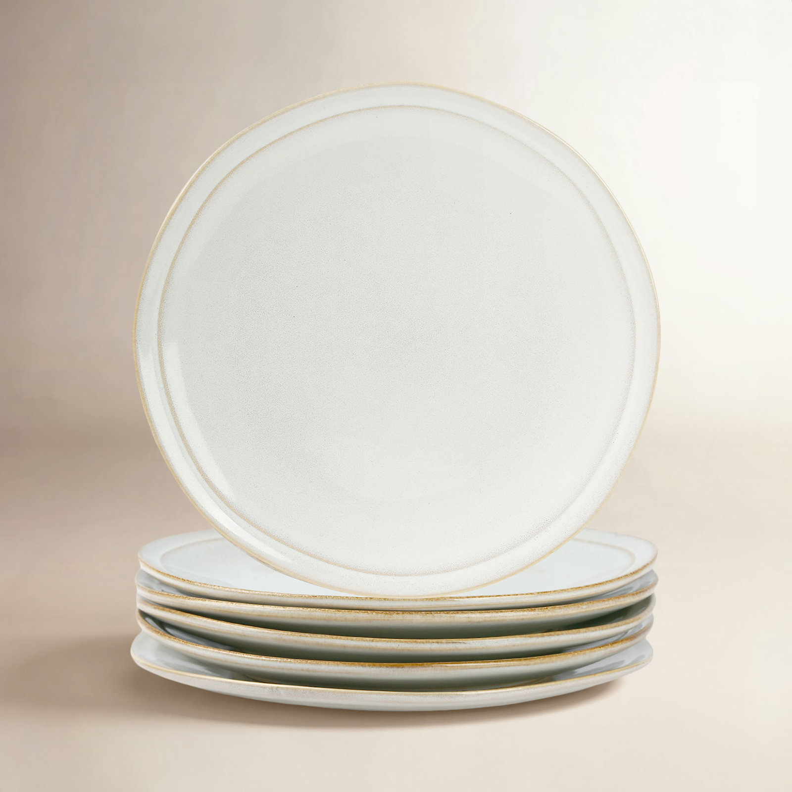 Granduca 10.5'' Stoneware Dinner Plate , Set of 6, Vanilla White