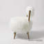 Hailey Chair-Mongolian Lamb-White