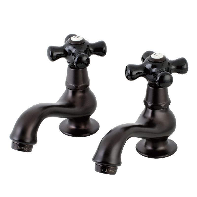 Kingston Brass Duchess Two-Handle Deck Mount Basin Tap Faucet, Oil Rubbed Bronze