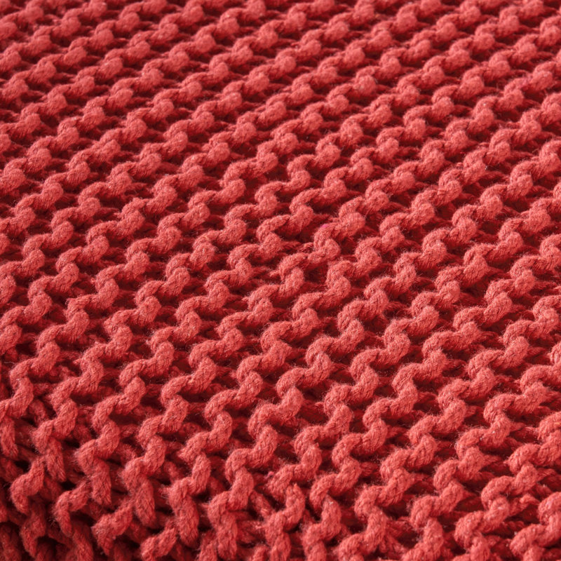Repose-pieds tricoté, Rouge