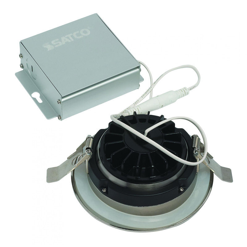 4" Ultra Slim LED 3000 K Canless Recessed Lighting Kit, Brushed Nickel
