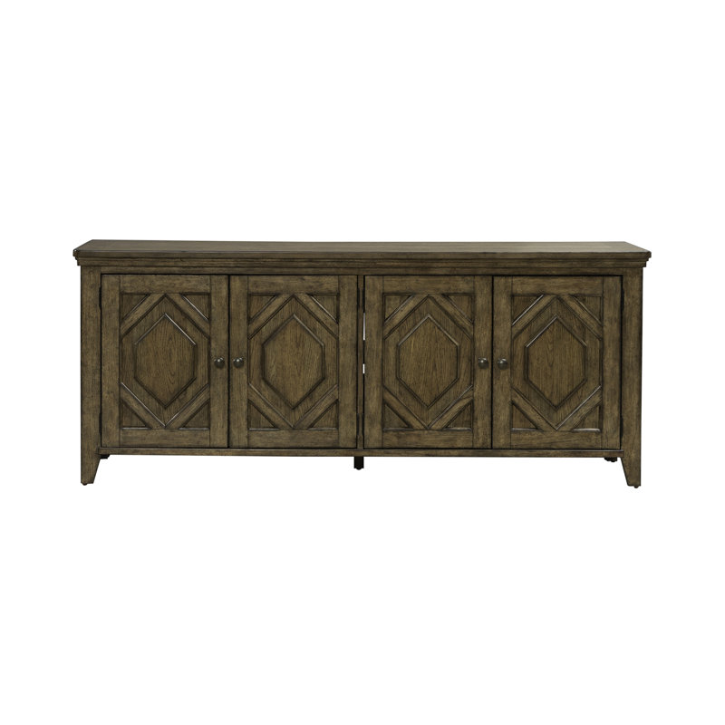  Console télé Gertraute de 78 po avec portes et tablettes réglables