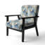 Chaise d'appoint florale Cobalt-6885426