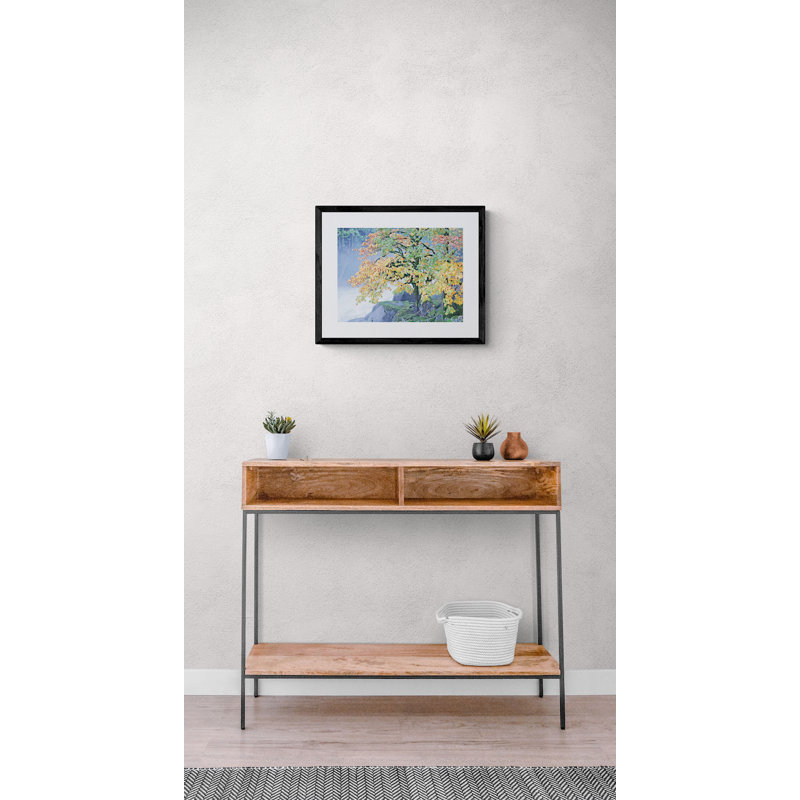 Autumn Maple Tree On River Bank Print by Bruce Heinemann, 25.25" H x 31.25" W