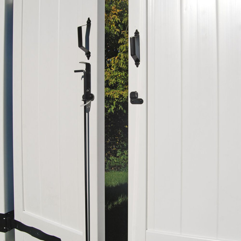 Black Steel Standard Drop Rod Gate Hardware Set