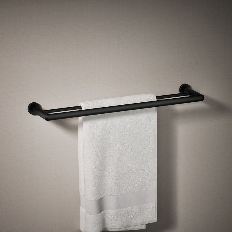 Barre à serviettes murale 26 "Kumin, Noir mat