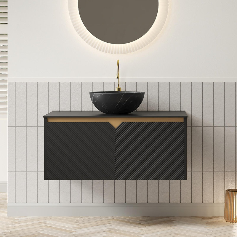 Meuble-lavabo mural flottant avec lavabo
