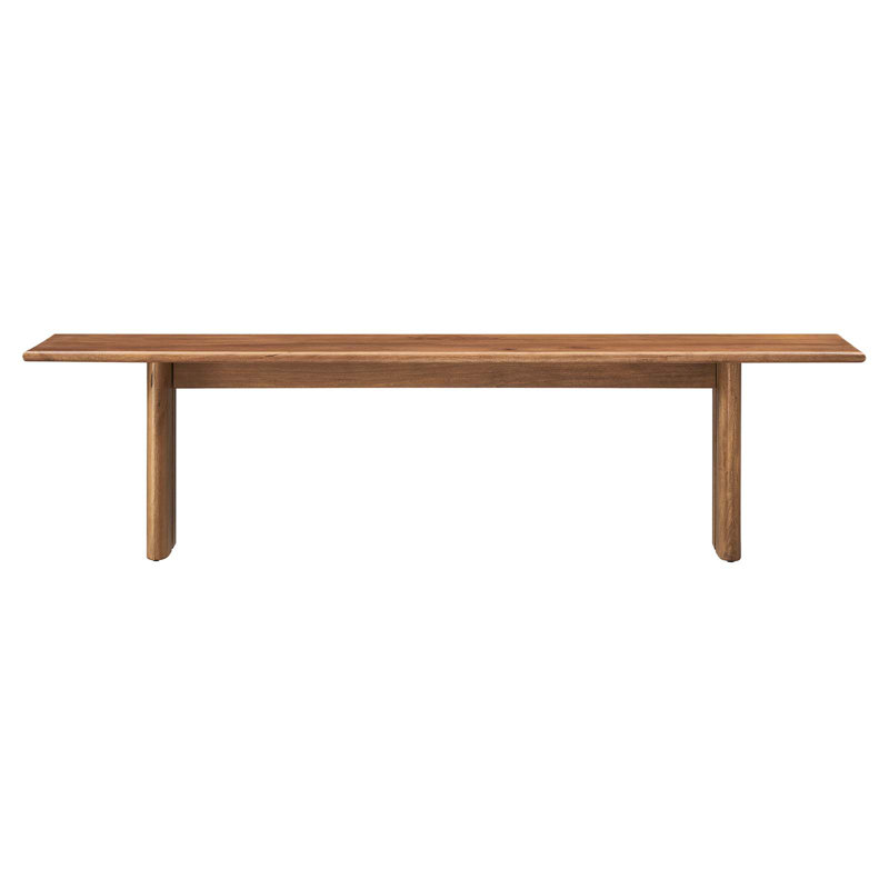 Modway Amistad Wood Bench, Walnut, 18.5" H x 72" W x 15" D