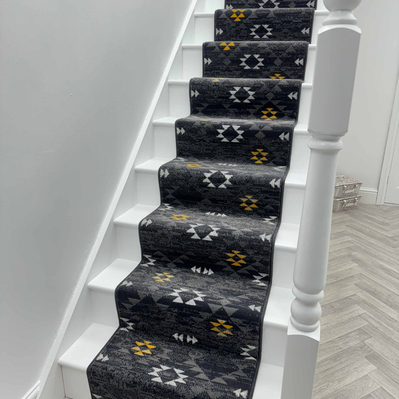 Stair Runner Geometric Area Rug, Runner 70 x 720 cm