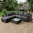 4-Person Outdoor Wicker Sectional Sofa Set With Cushions-124961463