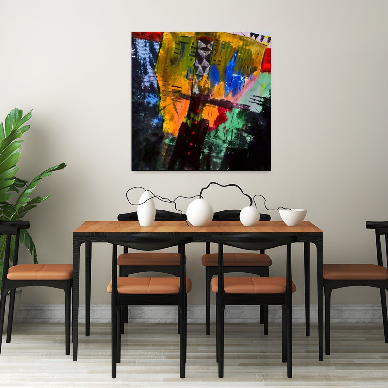 Art contemporain, art contemporain abstrait, H 32 po x l 32 po