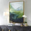 «Serene Green», art abstrait encadré