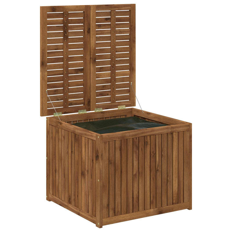 vidaXL 70.5 cm W Acacia Solid Wood Flip Top Deck Box