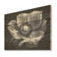 Brume noire et blanche - coquelicots, art mural sur bois de pin naturel-101408355