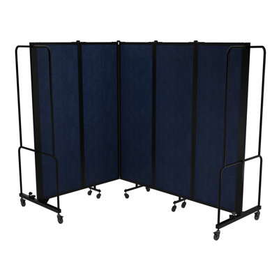 Otis Sound Dampening Premium Quality Mobile Room Divider, Black Frame