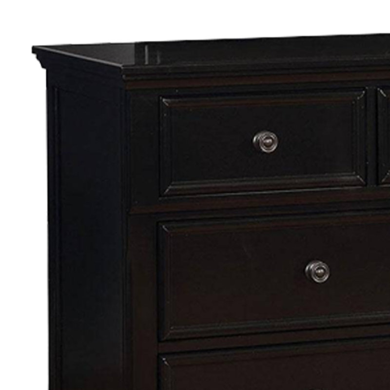 Commode 7 tiroirs Turcotte, Noir