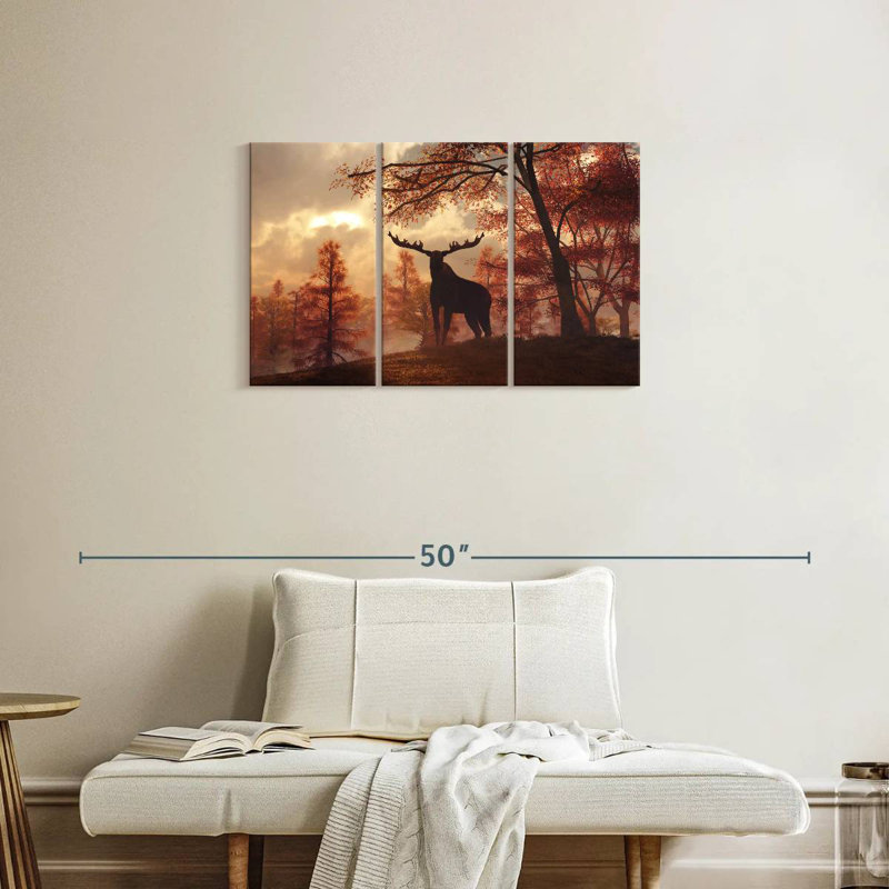 Brampt Autumn Moose, 20" H x 33" W