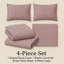 Microfiber Stripe Duvet Complete Set With Striped Pillows & Fitted Sheet-113206108-113206102