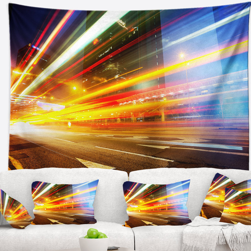 Tapisserie Cityscape, H 68 po x l 80 po