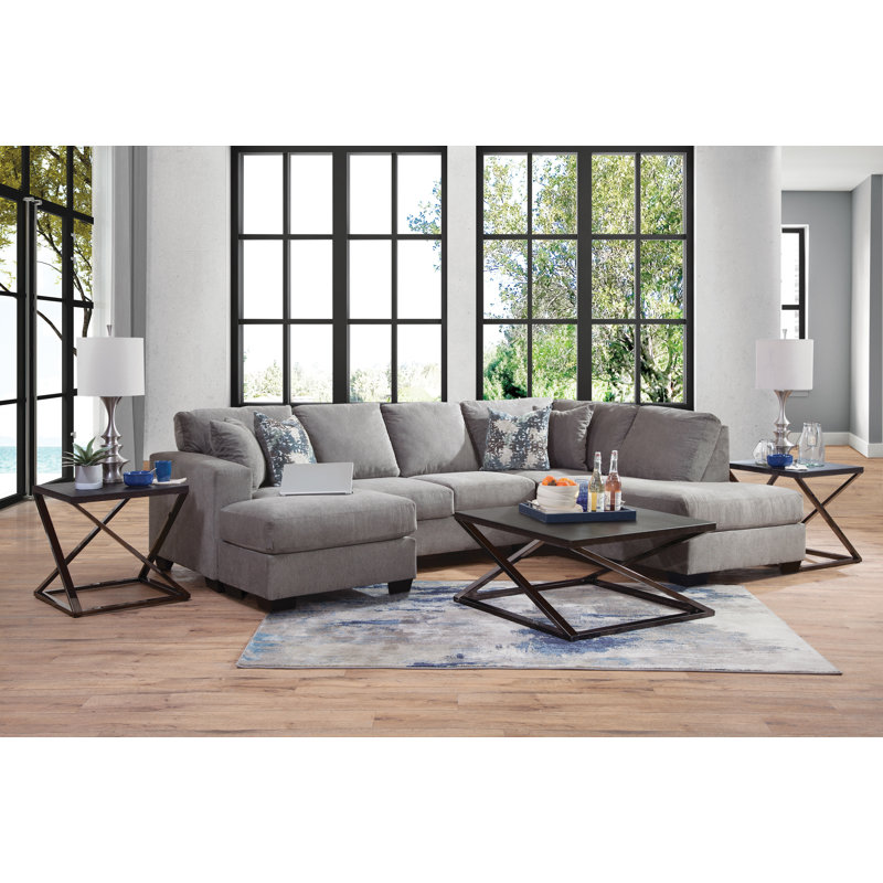 Romaya 2 - Piece Upholstered Sectional, Gray Chenille