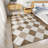 Living Room Rug 4x6 ft Modern Check Area Rug Machine Washable Rug, Non Slip Vintage Rug Stain Resistant Indoor Large Carpet for Bedroom, Boho Rug, Distressed Retro Floor Rug for Classroom, Dorm, Dining Room-1411895769