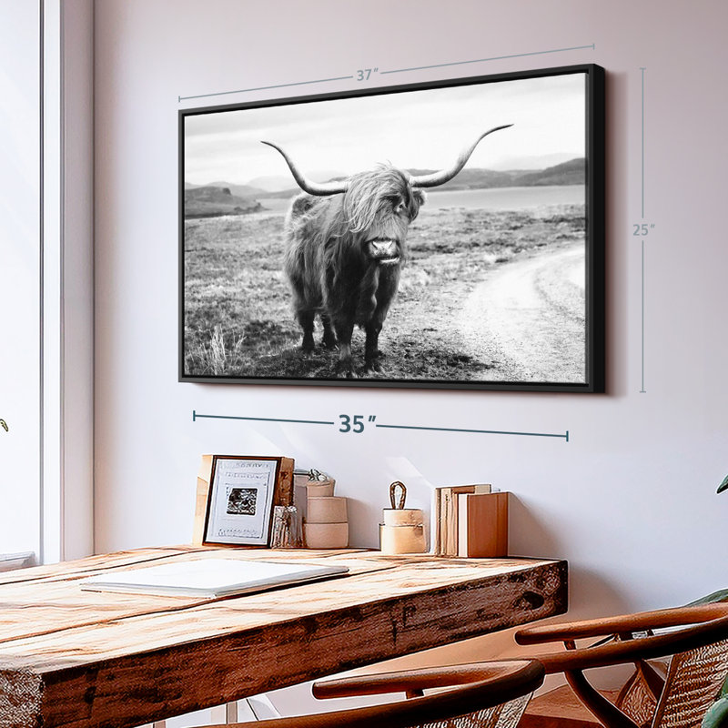 " Highland Bull " Print, 37" H x 25" W