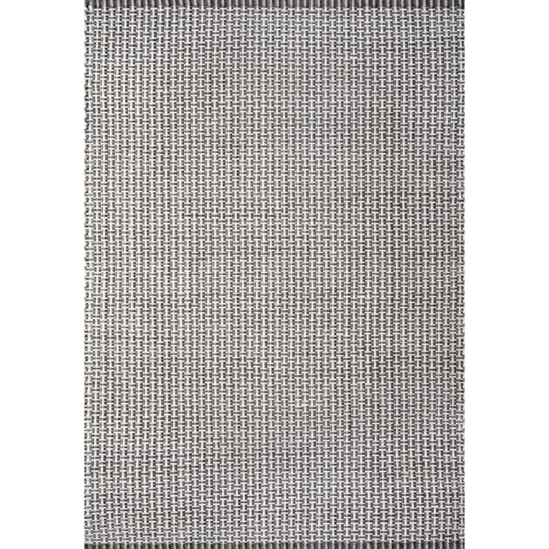 Tapis gris / brun / ivoire à motif géométrique tissé à plat à la main Jardanas, 8 x 10