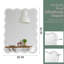 Miroir décoratif blanc rectangulaire en bois massif ondulé 30 po x 40 po, pour chambre à coucher, salle de bain, salon, entrée-130161193-130161194