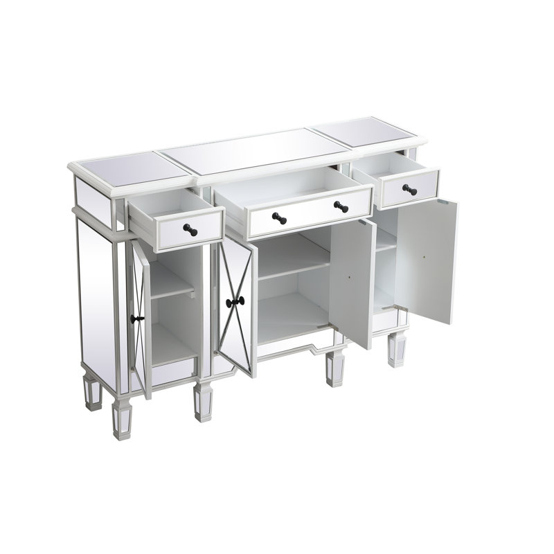 Caila 3 Drawer Sideboard, Silver, 36" H x 48" W x 14" D