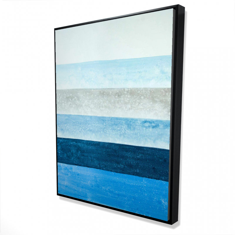 Blue Stripes Print On Canvas