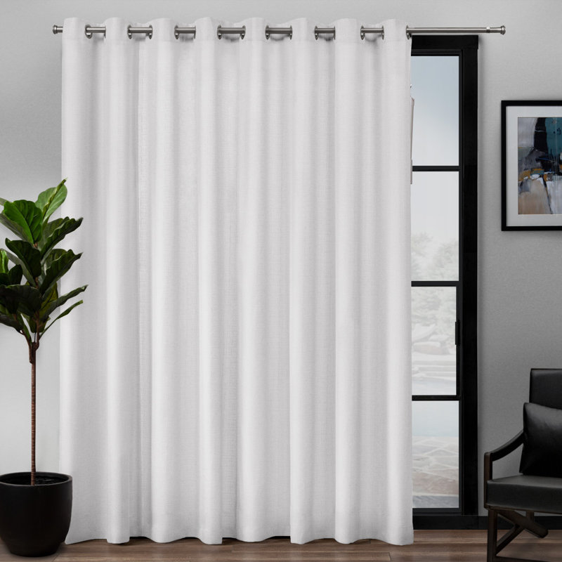 Jianyu Room Darkening Curtain Single Panel, Winter White, 108" W  x 84" L