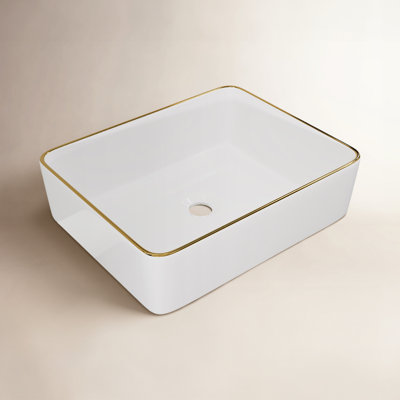 Ally Rectangular Vitreous China Vessel Sink