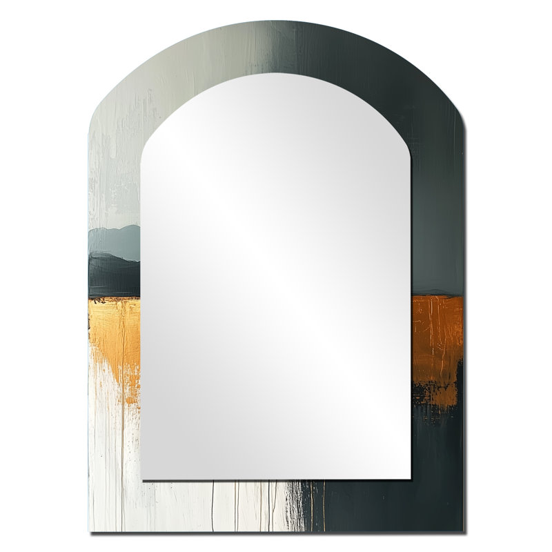 Miroir mural noir et or Converge Sunrise II, 34 po x 25 po