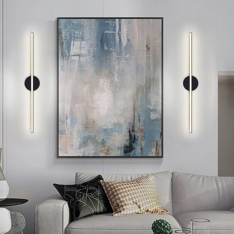 Luminaire mural à DEL 1 lumière à intensité variable Corderick, Noir mat, H 31 po x l 4,72 po x P 4 po