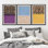 " Multicolor Color Block Pattern Variety Abstract Shapes Illustrations Modern Art Boho Scenic Chic " 3 - Pieces