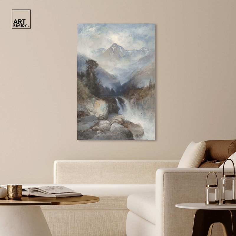 Vintage Landscape Wrapped Canvas Art in 54" x 36"