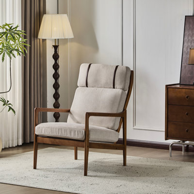 Fauteuil rembourré gris
