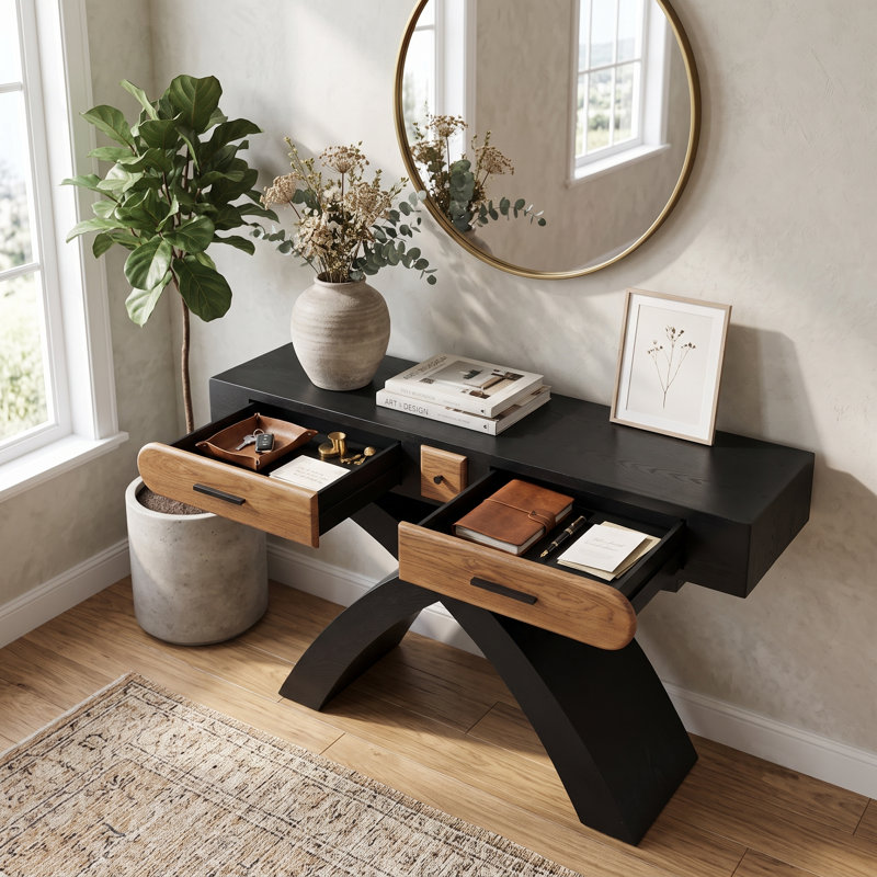 Console en placage de frêne Ashwood