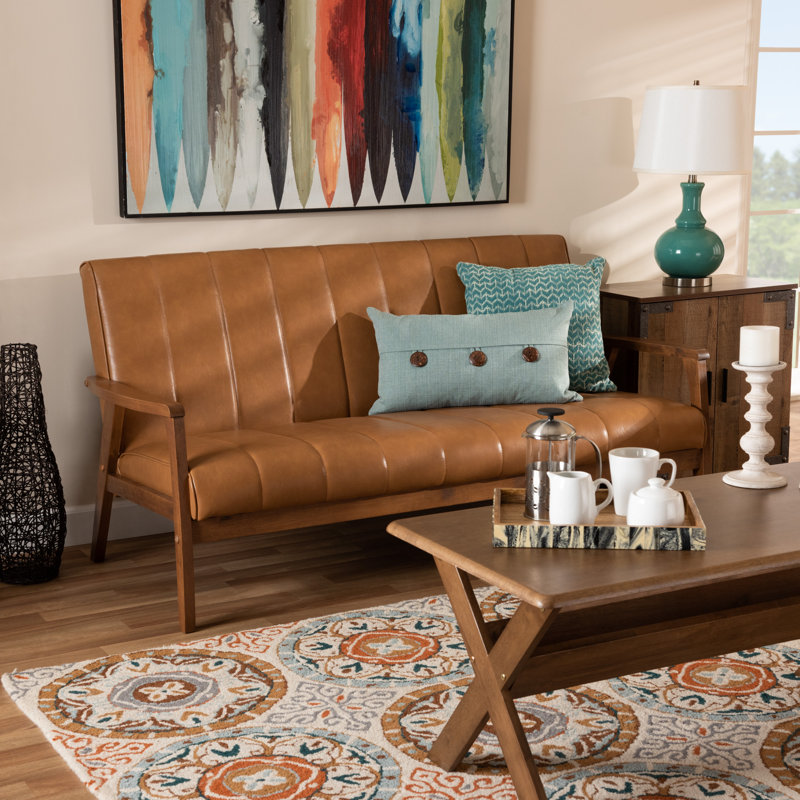 Charda 64'' Faux Leather Sofa