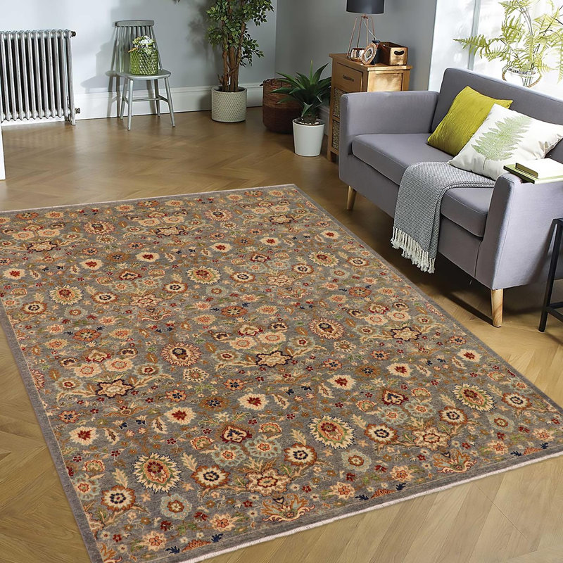 Tapis décoratif en laine de conception unique brun Ziegler Kafkaz brun 9 pi x 11 pi 5 po Baccio noué à la main