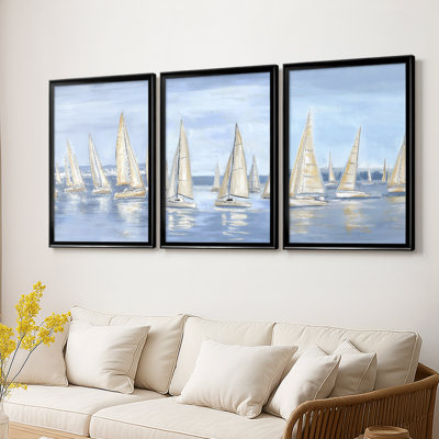 NAUTICAL Series IV - Toile tendue avec châssis sur mesure - 3 pièces