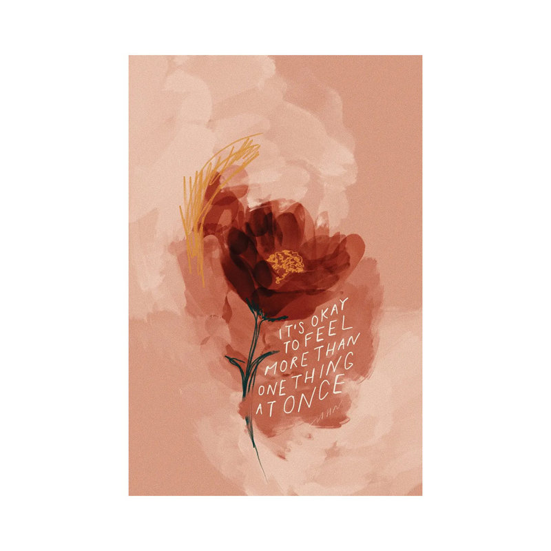 Okay To Feel More Than One Thing by Morgan Harper Nichols - Wrapped Canvas Painting, 20.32 cm H x 30.48 cm W