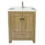 Meuble-lavabo Livorno de 24 po avec comptoir en céramique au fini noyer clair Red Barrel Studio®
