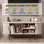 Meuble télé, console télé moderne avec compartiment de rangement et porte coulissante pour salon, chambre à coucher, bureau