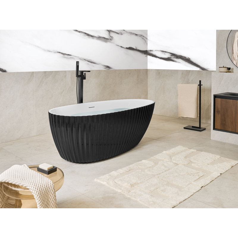 1700mm x 780mm Freestanding Acrylic Bathtub, Black