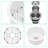 18 Inch Dual Mounted Single Bowl Ceramic Circular Kitchen Sink With Drain Assembly And Bottom Grid