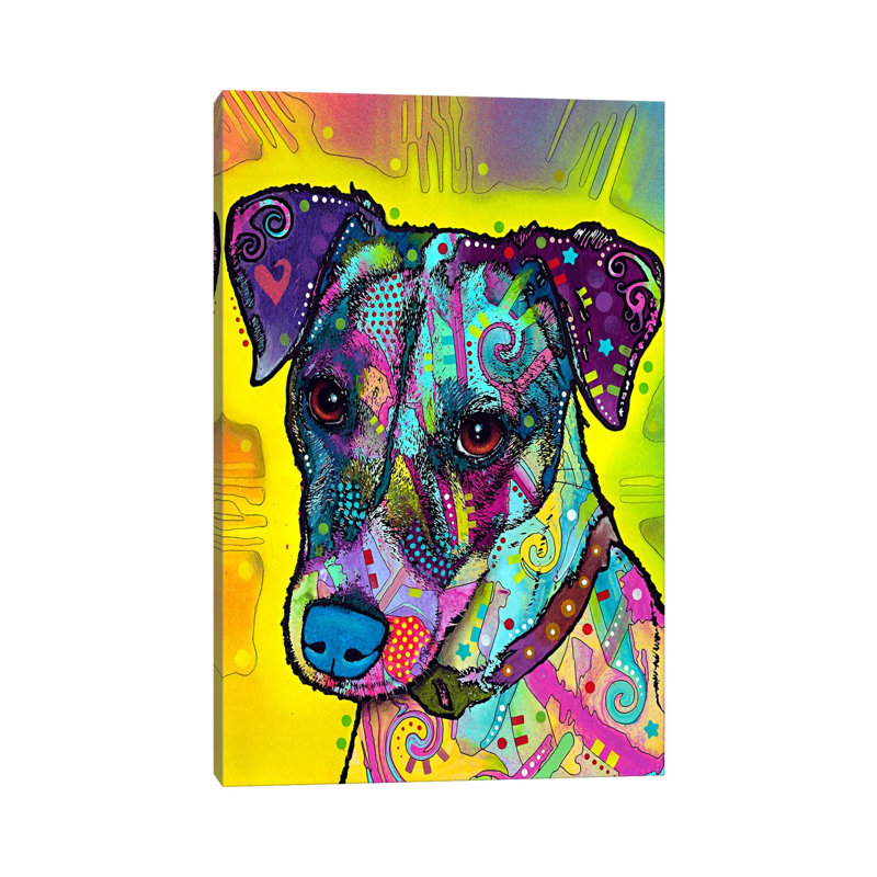 Jack Russell by Dean Russo - Print on Canvas, 66.04 cm H x 45.72 cm W x 1.91 cm D, No Frame