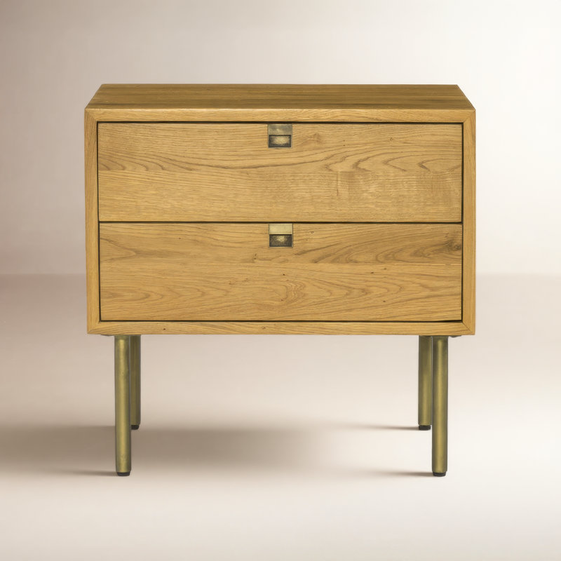Carlisle 2 - Drawer Nightstand, Natural Oak